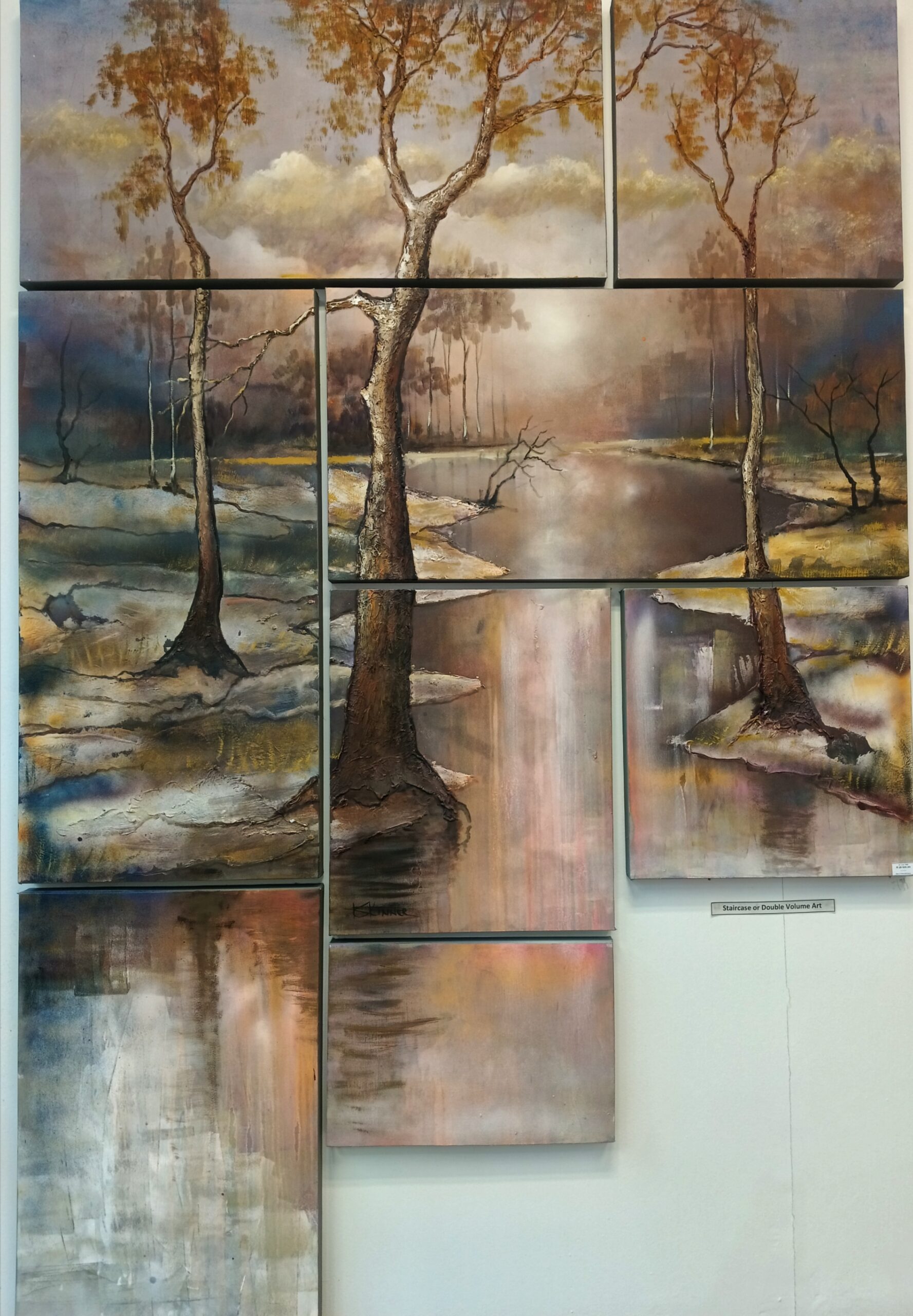 Art code 3468 oil on multi blocked canvas 2750x1820mm