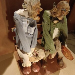Marionette Dolls, made in self hardening clay and resin.