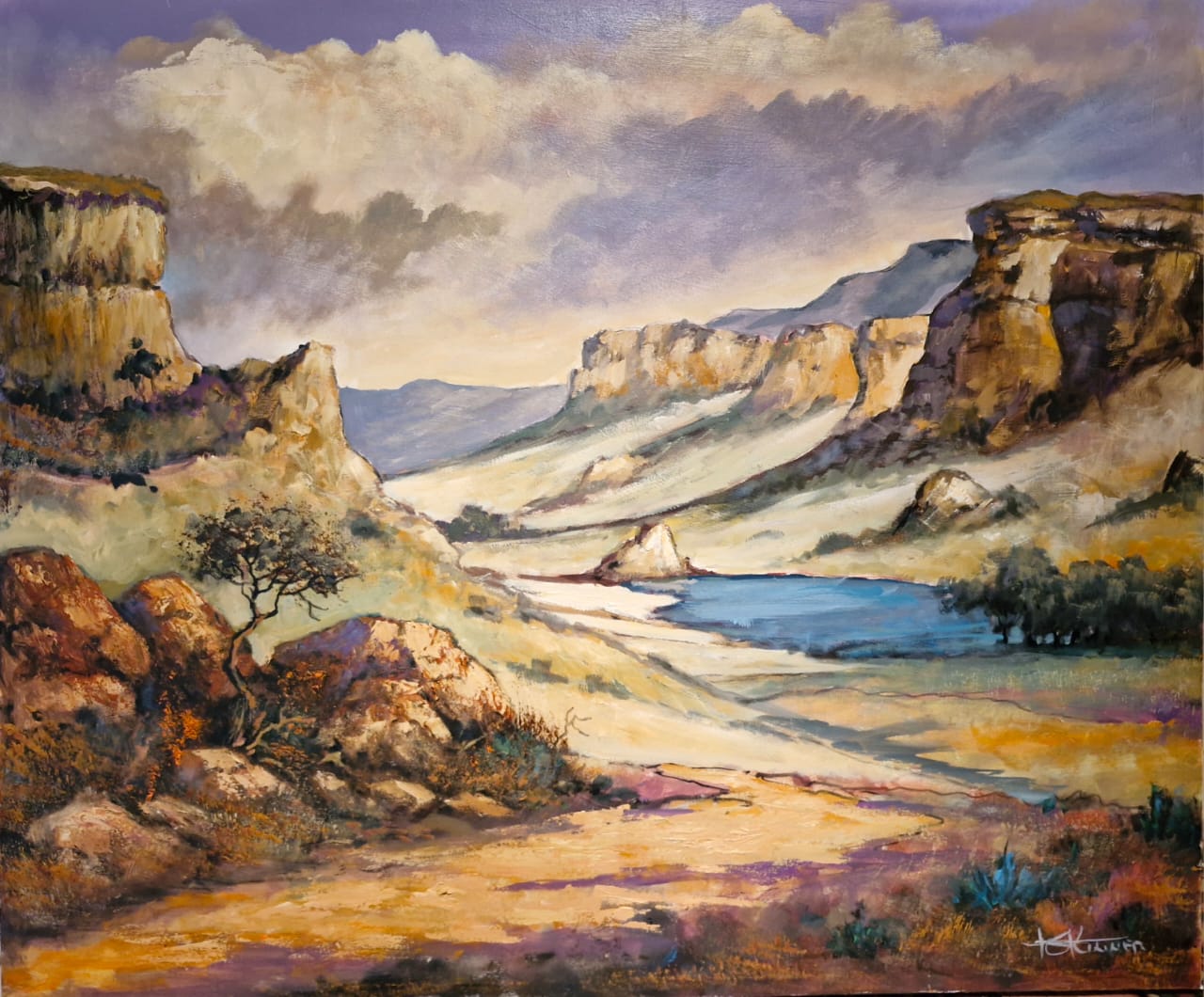 Art code 3580 oil on canvas, framed