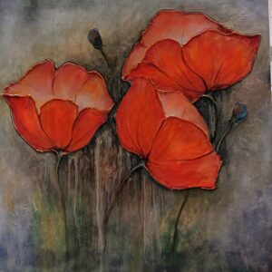 In Flander's Fields, the poem about fallen soldiers and poppy flowers.