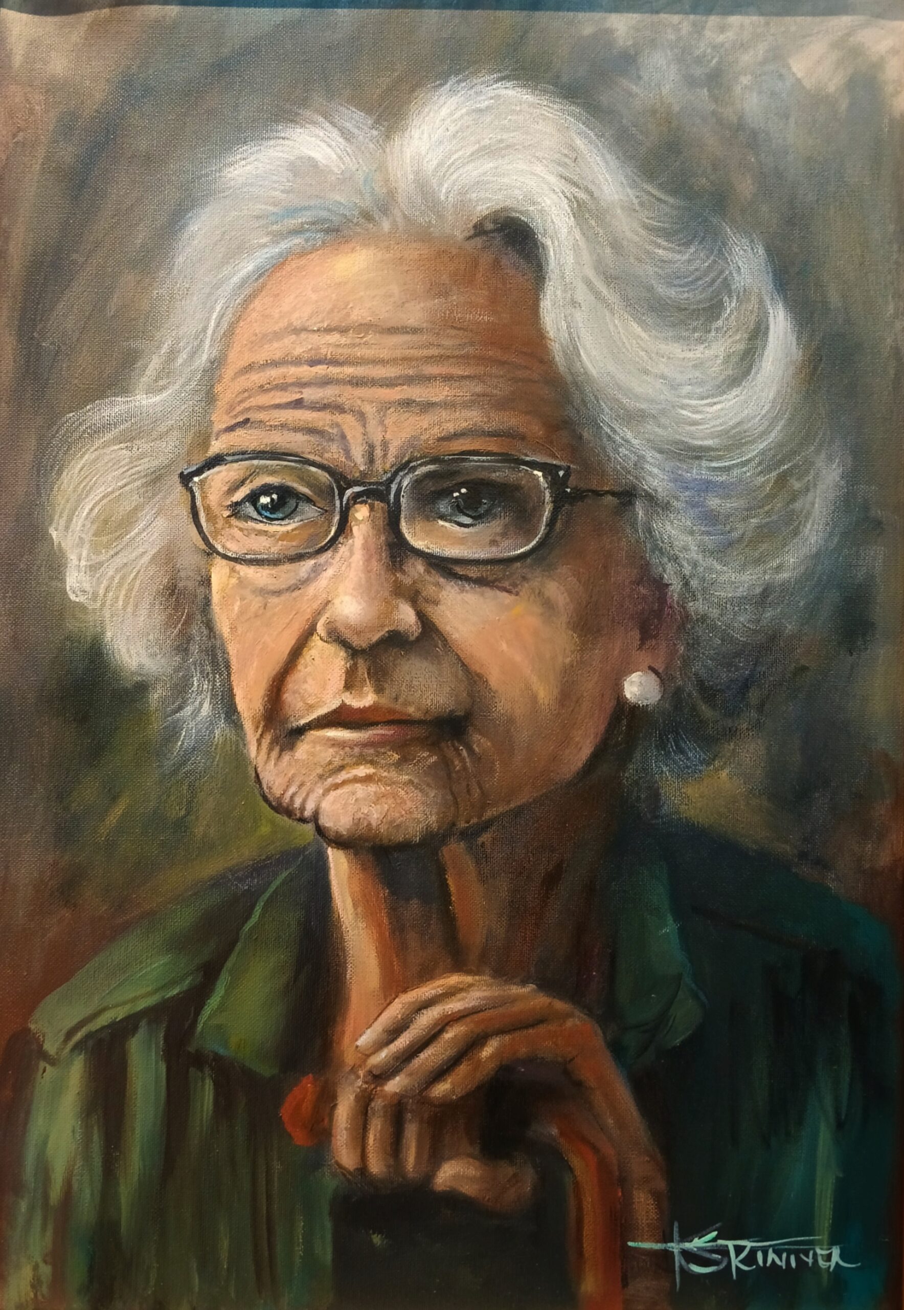 Art code 3742 620x820mm oil on canvas framed